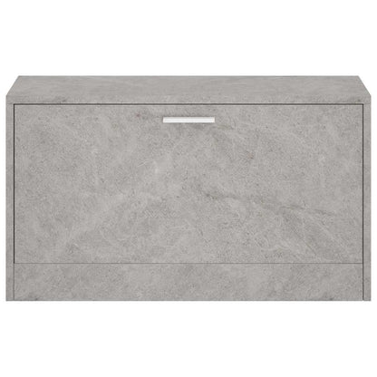 Shoe Bench Concrete Grey 80x24x45 cm Engineered Wood