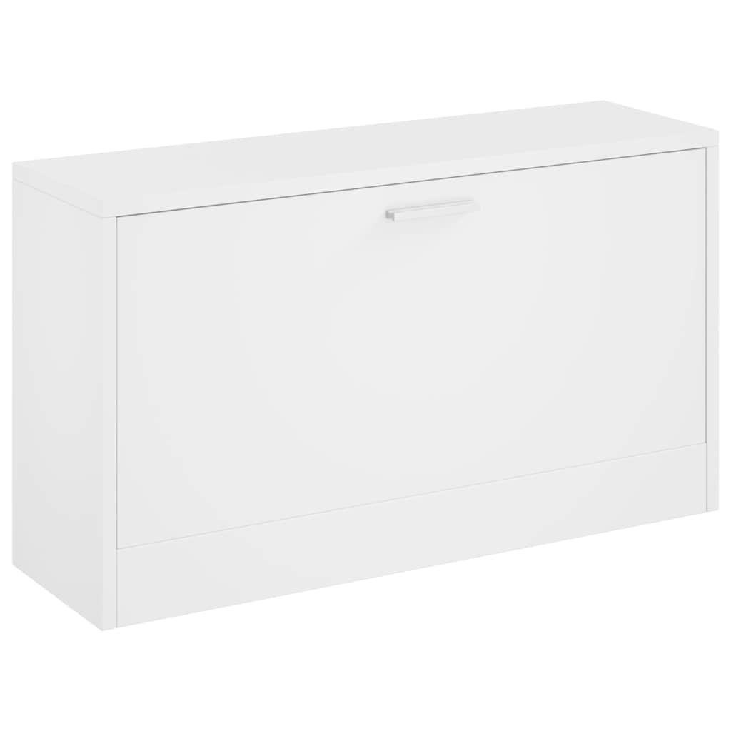 Shoe Bench High Gloss White 80x24x45 cm Engineered Wood