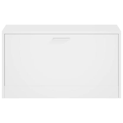 Shoe Bench High Gloss White 80x24x45 cm Engineered Wood