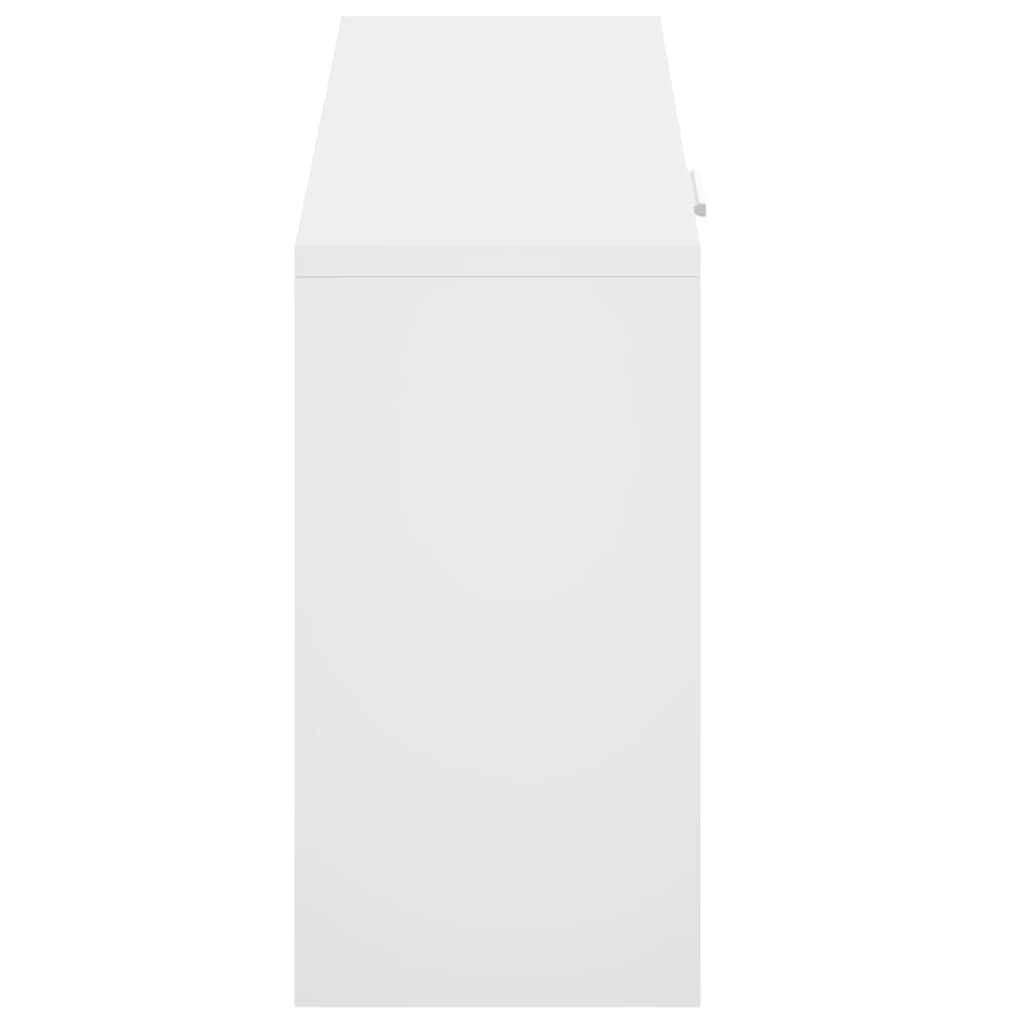 Shoe Bench High Gloss White 80x24x45 cm Engineered Wood
