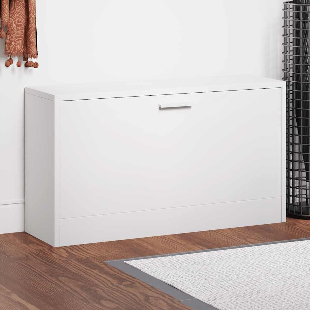 Shoe Bench High Gloss White 80x24x45 cm Engineered Wood