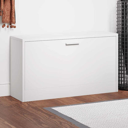 Shoe Bench High Gloss White 80x24x45 cm Engineered Wood