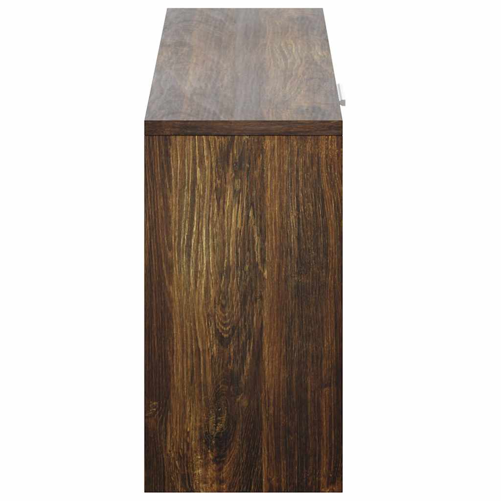 Shoe Bench Smoked Oak 80x24x45 cm Engineered Wood