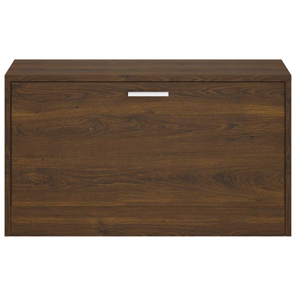 Shoe Bench Brown Oak 80x24x45 cm Engineered Wood