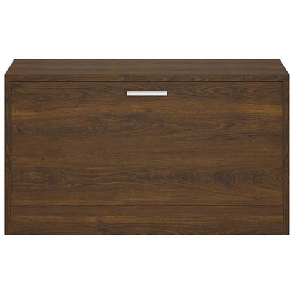 Shoe Bench Brown Oak 80x24x45 cm Engineered Wood