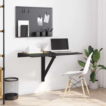 Folding Wall Table Black 100x60x56 cm Engineered Wood