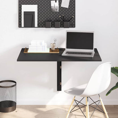 Folding Wall Table Black 100x60x56 cm Engineered Wood