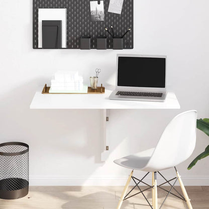 Folding Wall Table High Gloss White 100x60x56 cm Engineered Wood