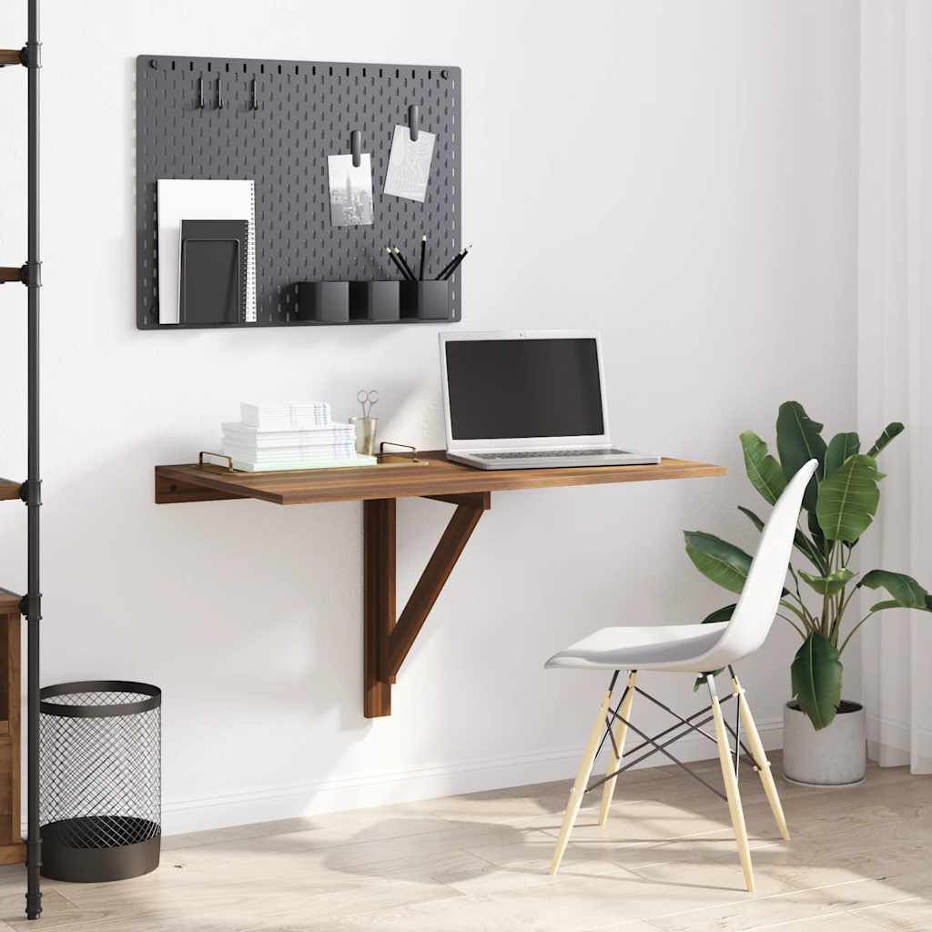 Folding Wall Table Brown Oak 100x60x56 cm Engineered Wood
