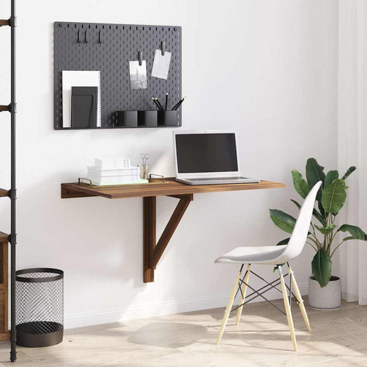 Folding Wall Table Brown Oak 100x60x56 cm Engineered Wood