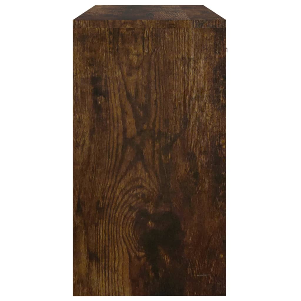 Desk with Drawer&Cabinet Smoked Oak 100x40x73 cm Engineered Wood