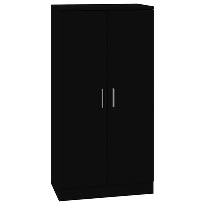 Shoe Cabinet Black 55x35x108 cm Engineered wood
