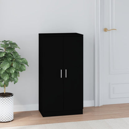 Shoe Cabinet Black 55x35x108 cm Engineered wood
