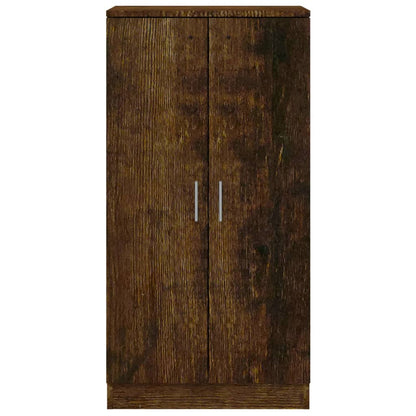 Shoe Cabinet Smoked Oak 55x35x108 cm Engineered Wood