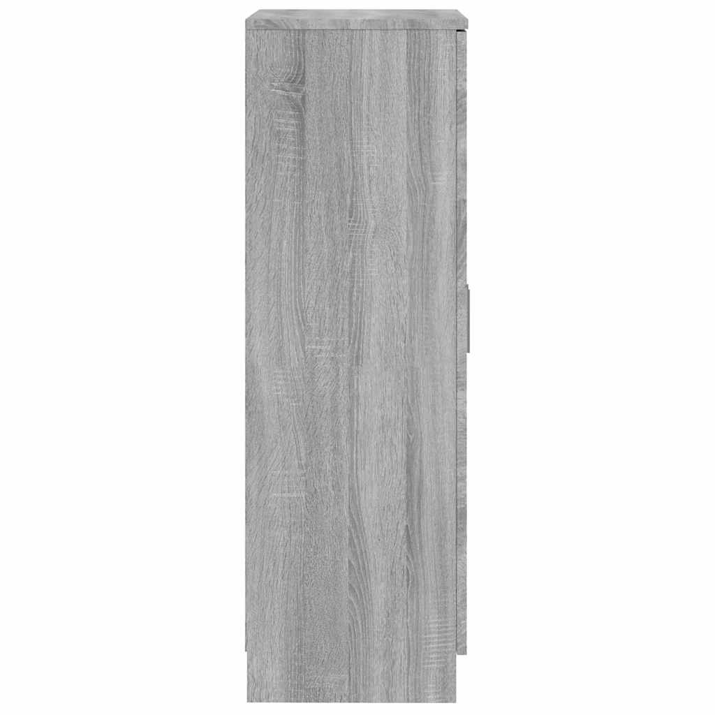 Shoe Cabinet Grey Sonoma 55x35x108 cm Engineered Wood