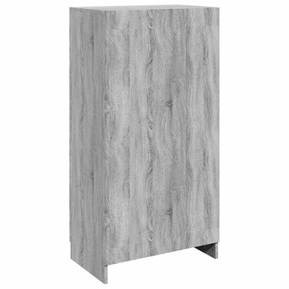 Shoe Cabinet Grey Sonoma 55x35x108 cm Engineered Wood