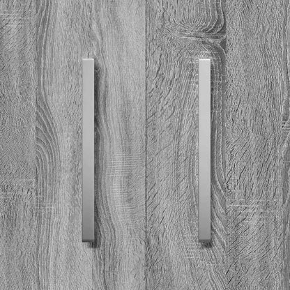 Shoe Cabinet Grey Sonoma 55x35x108 cm Engineered Wood
