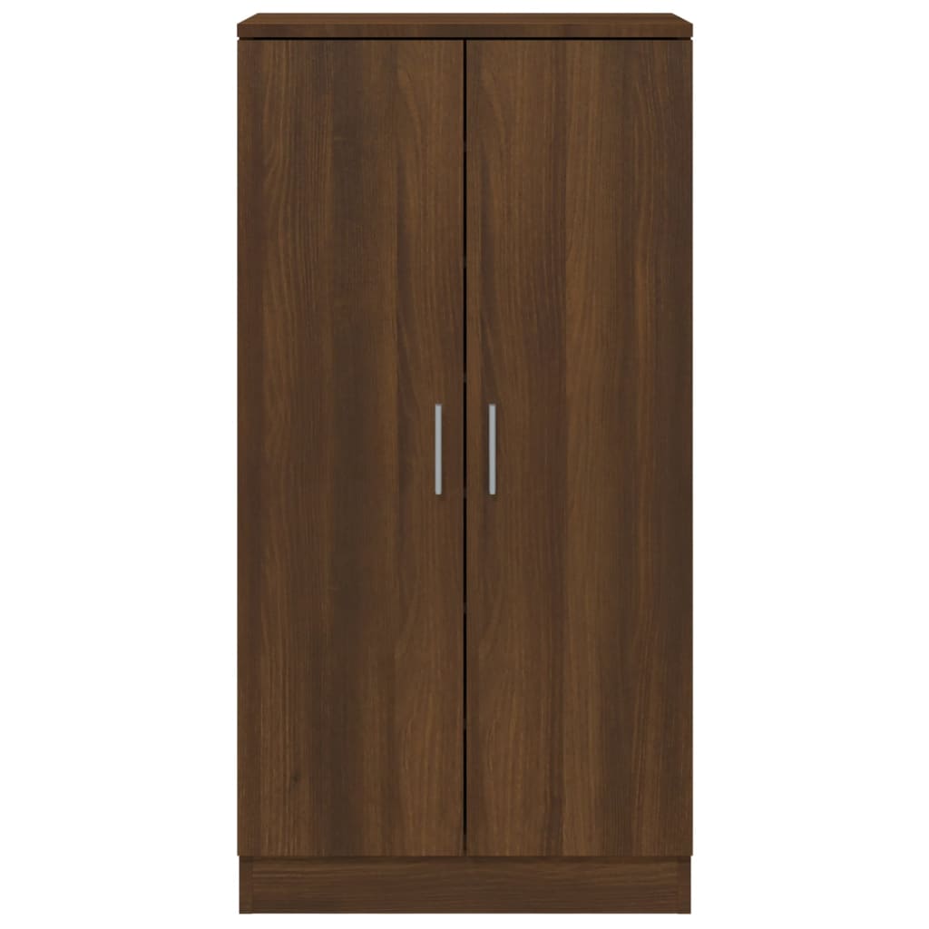 Shoe Cabinet Brown Oak 55x35x108 cm Engineered Wood