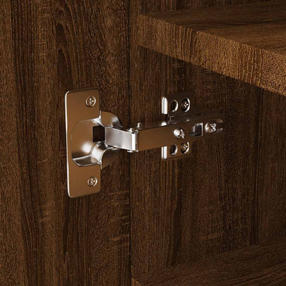 Shoe Cabinet Brown Oak 55x35x108 cm Engineered Wood