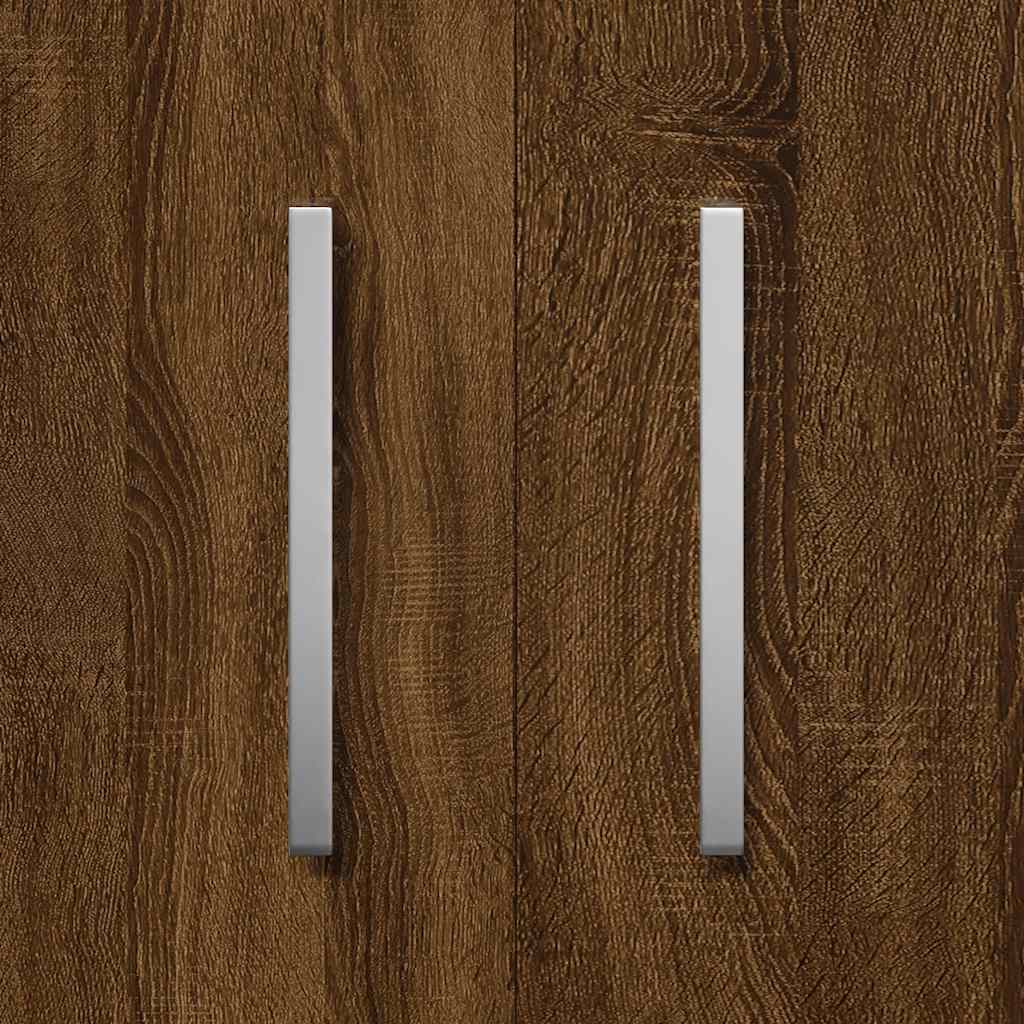 Shoe Cabinet Brown Oak 55x35x108 cm Engineered Wood