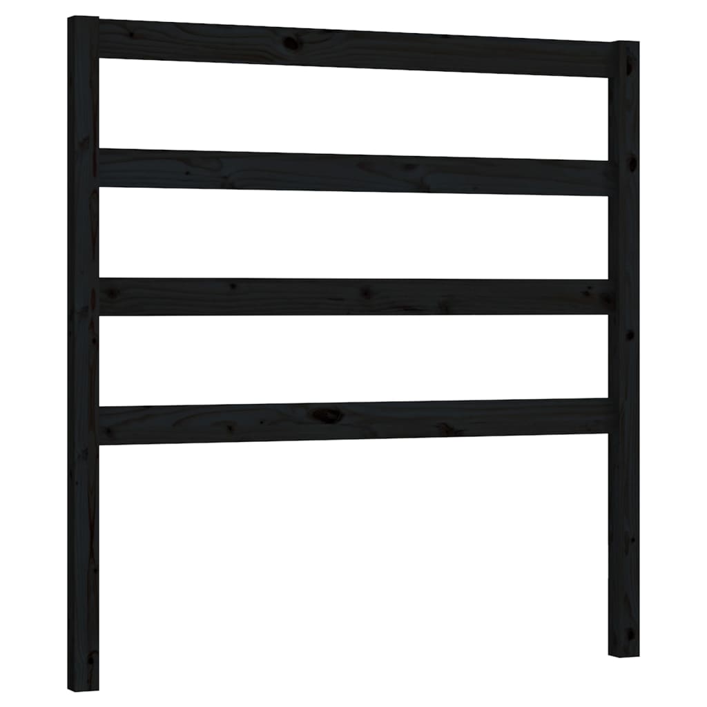 Bed Headboard | Black | Solid pine wood | Suitable for double bed