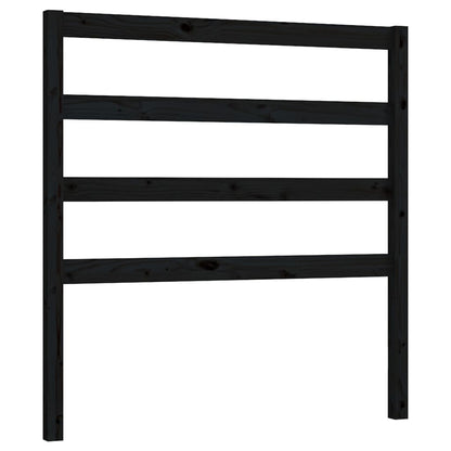 Bed Headboard | Black | Solid pine wood | Suitable for double bed