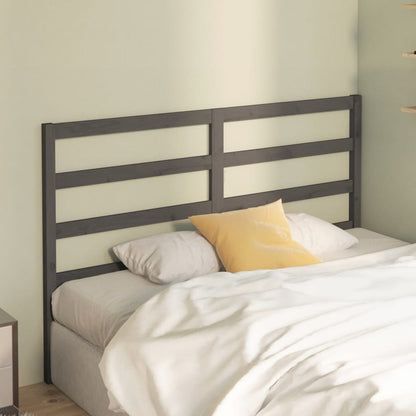 Bed Headboard | Grey | Solid pine wood | Attractive Design | Rectangular
