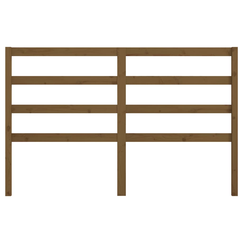Bed Headboard Honey Brown 126x4x100 cm Solid Wood Pine