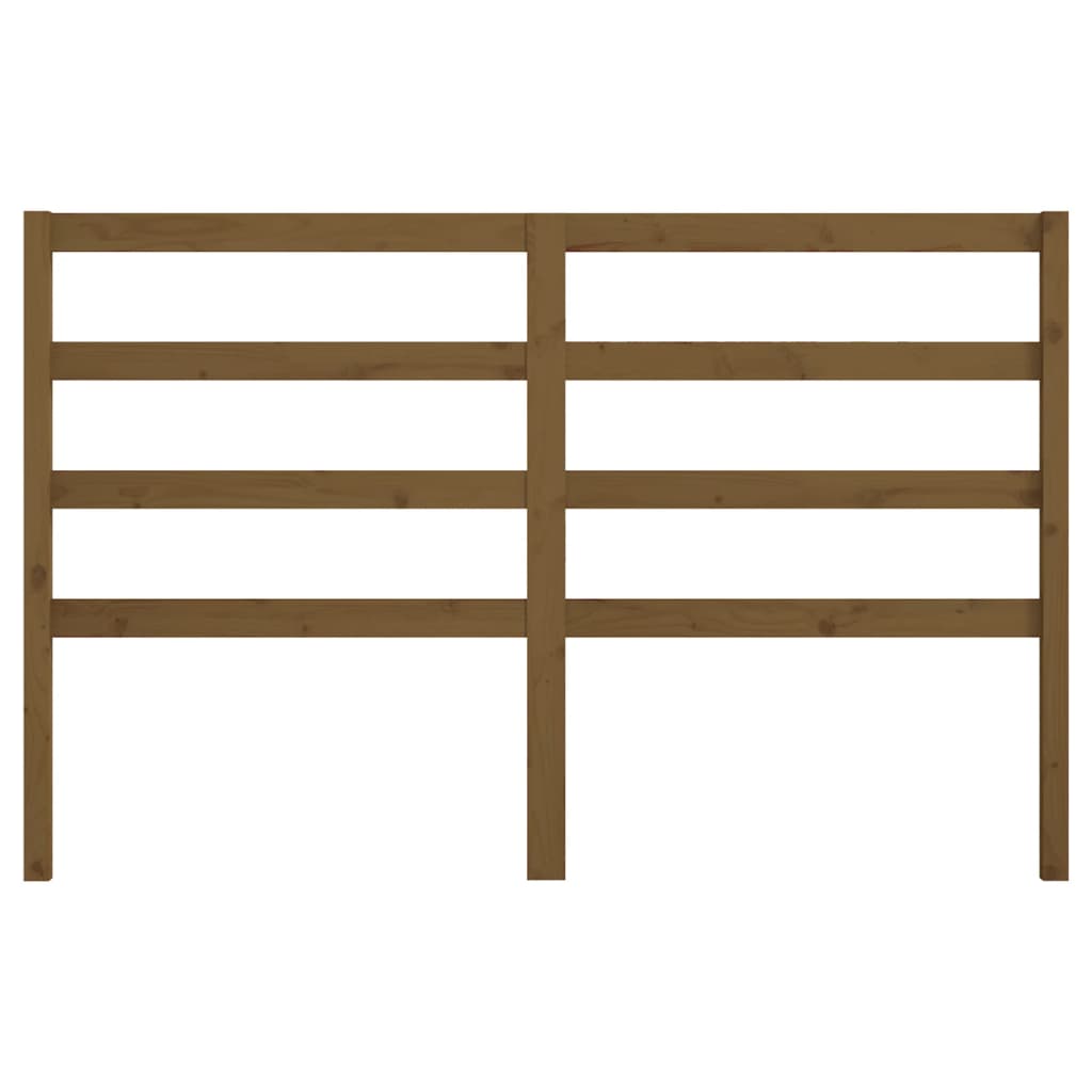 Bed Headboard | Honey Brown | Solid Pine Wood | 156x4x100 cm | Durable