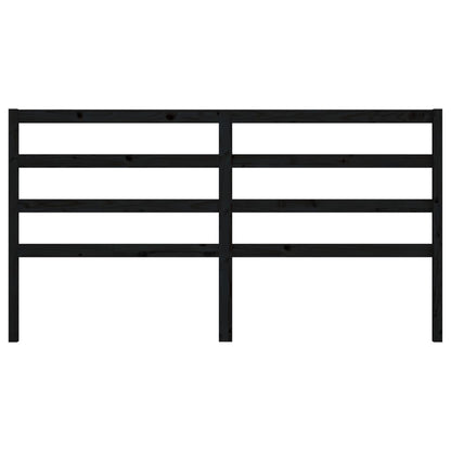 Bed Headboard | Black | Solid Pinewood | 206 x 4 x 100 cm | Durable