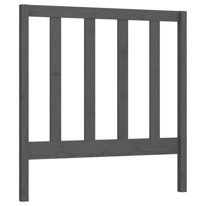 Bed Headboard | Grey | Solid Pine Wood | 96 x 4 x 100 cm | Stylish Design