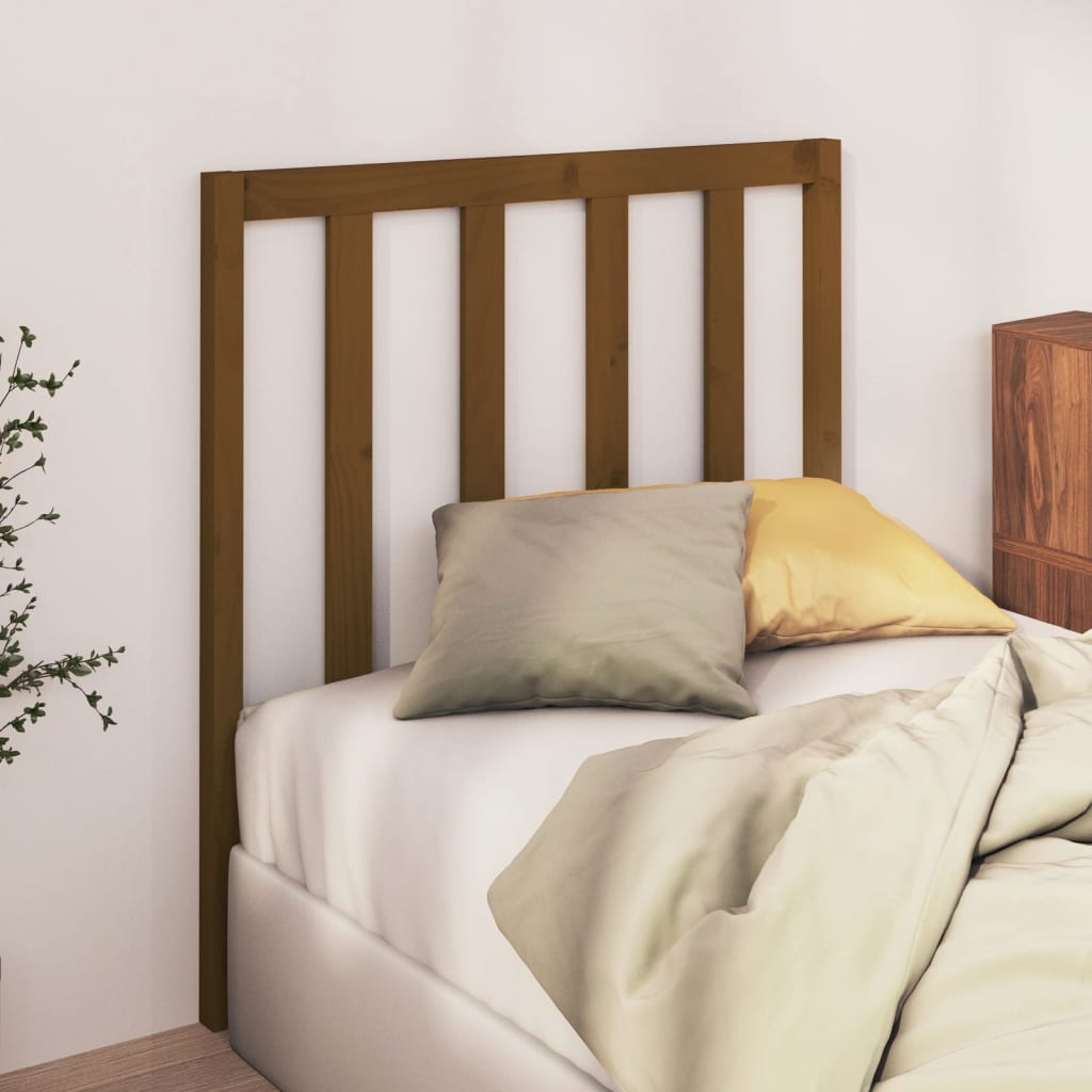 Bed Headboard | Honey Brown | Solid Pine Wood | Medium | Bed Headboard