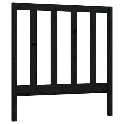 Bed Headboard | Black | Solid Pine Wood | Standard | Durable