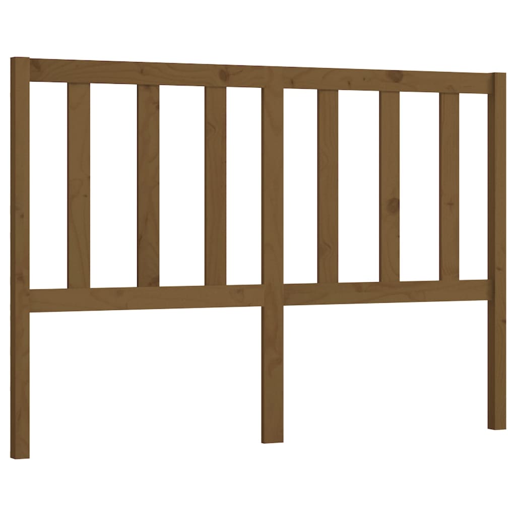 Bed Headboard Honey Brown 126x4x100 cm Solid Wood Pine