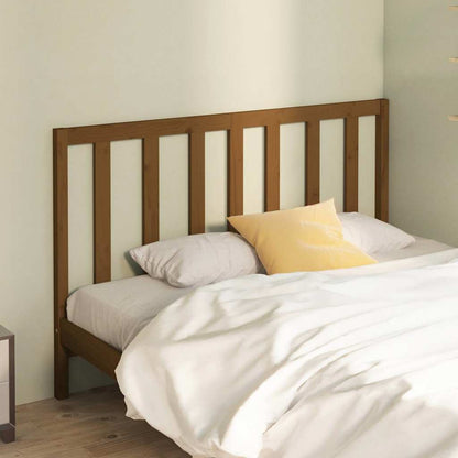 Bed Headboard Honey Brown 141x4x100 cm Solid Wood Pine