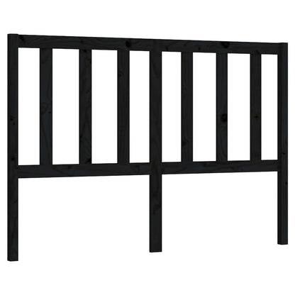 Bed Headboard Black 166x4x100 cm Solid Wood Pine