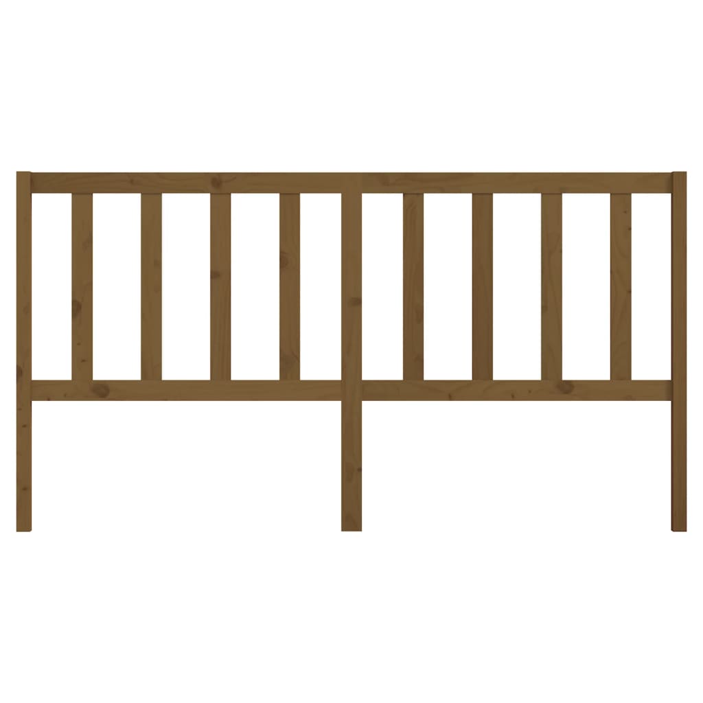 Bed Headboard Honey Brown 206x4x100 cm Solid Wood Pine