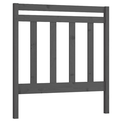 Bed Headboard | Grey | Solid pine wood | 96 x 4 x 100 cm