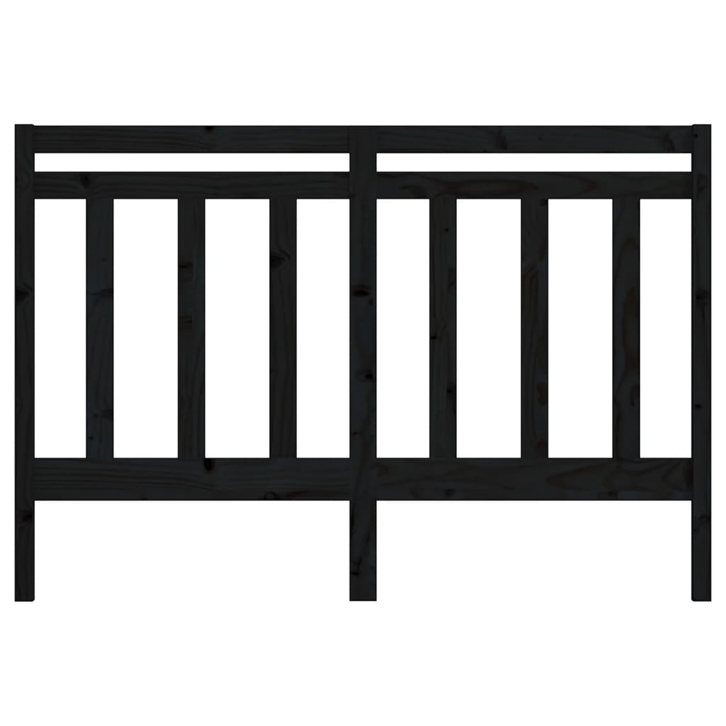 Bed Headboard | Black | Solid pine wood | 126 cm | Bed Headboard