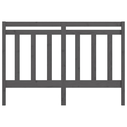 Bed Headboard | Grey | Solid pine wood | Double | Decorative Inlays