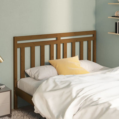 Bed Headboard | Honey brown | Solid pine wood | 141 cm x 4 cm x 100 cm