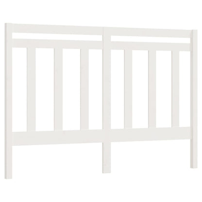 Bed Headboard White 156x4x100 cm Solid Wood Pine