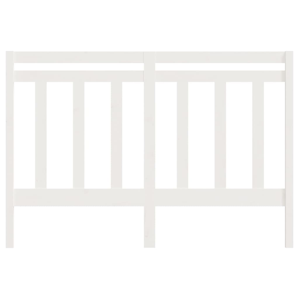 Bed Headboard White 156x4x100 cm Solid Wood Pine