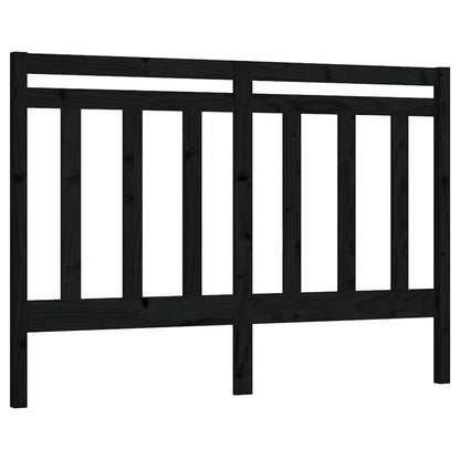 Bed Headboard | Black | Solid pine wood | 156 cm width | Sturdy
