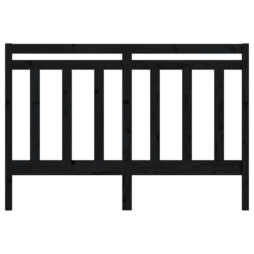 Bed Headboard | Black | Solid pine wood | 156 cm width | Sturdy