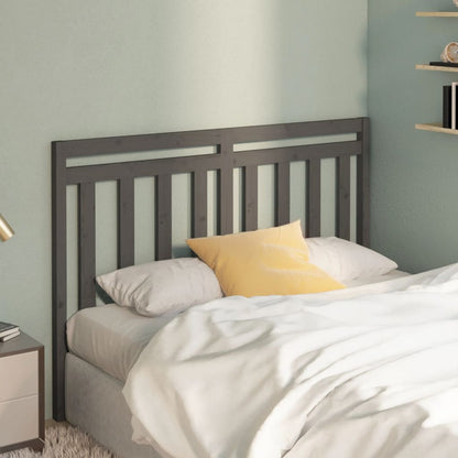 Bed Headboard | Grey | Solid pinewood | 166 x 4 x 100 cm | Simple