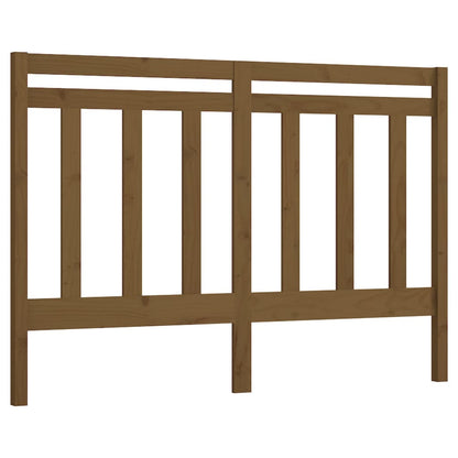 Bed Headboard | Honey brown | Solid pine wood | Queen | Hardwood