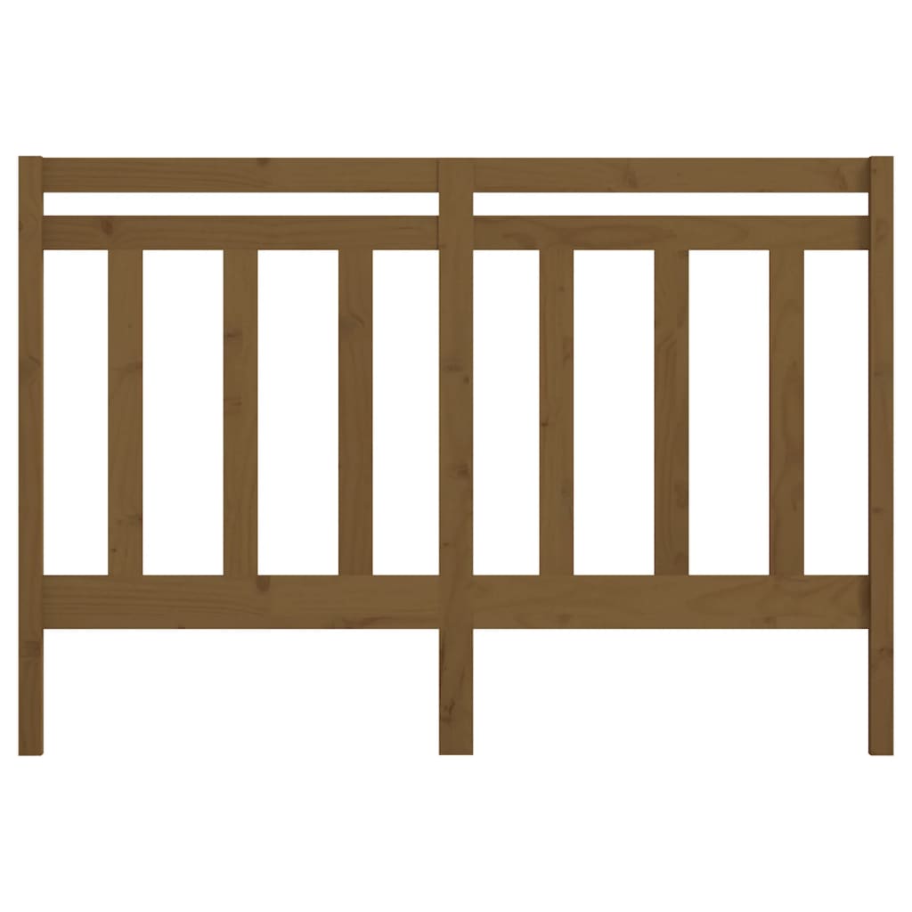 Bed Headboard | Honey brown | Solid pine wood | Queen | Hardwood