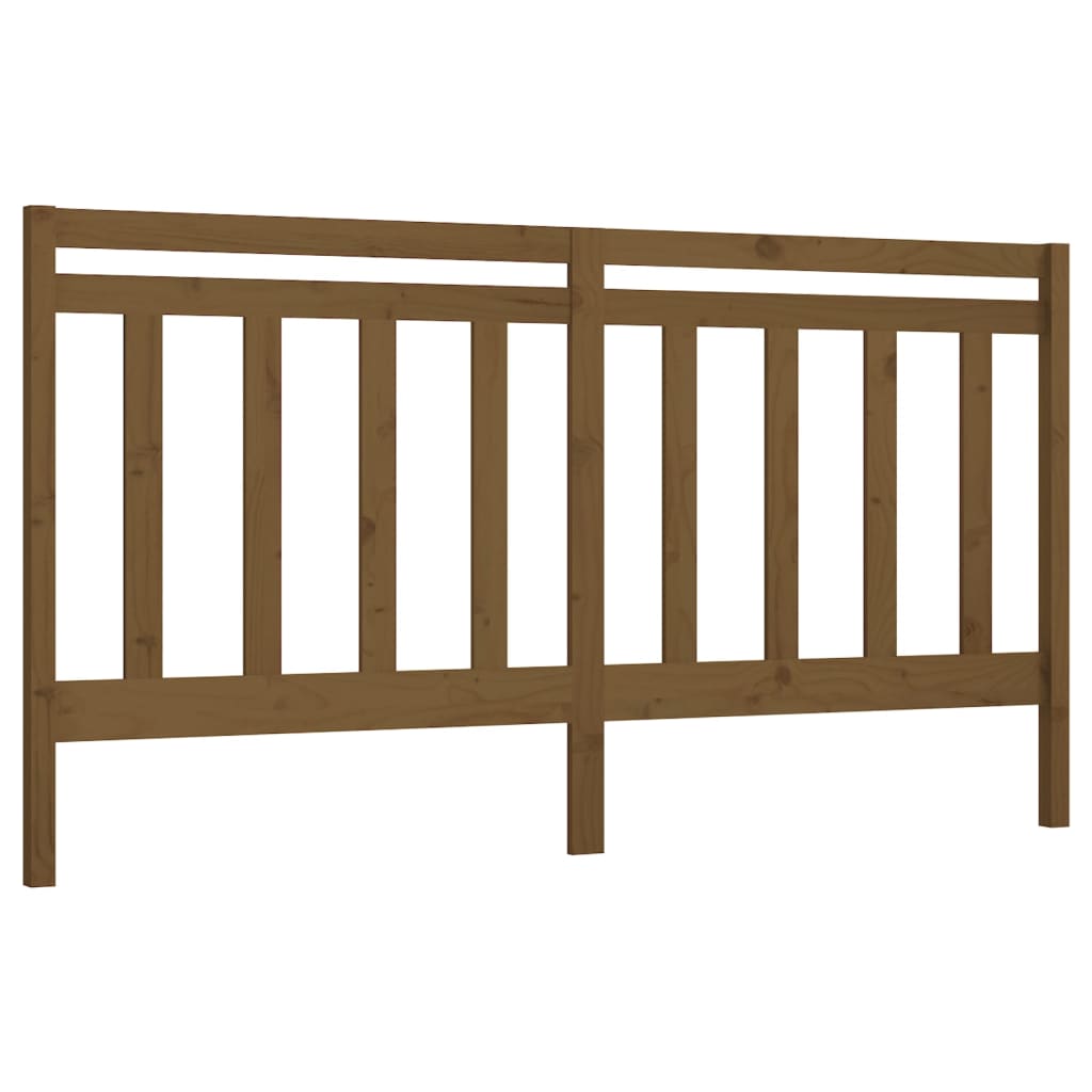 Bed Headboard | Honey Brown | Solid Pine Wood | 206 cm wide