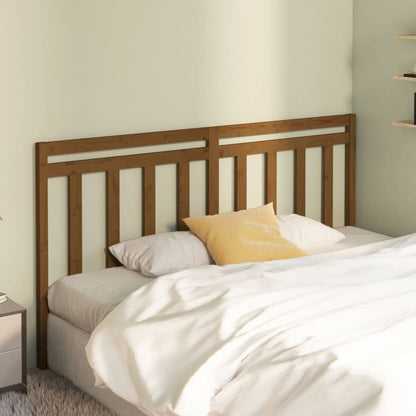 Bed Headboard | Honey Brown | Solid Pine Wood | 206 cm wide